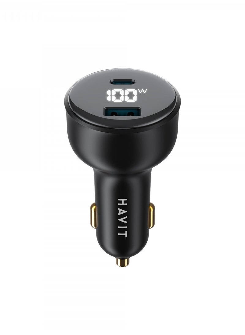 havit HAVIT Dual port Car CHARGER USB-C 100w  - Image 1
