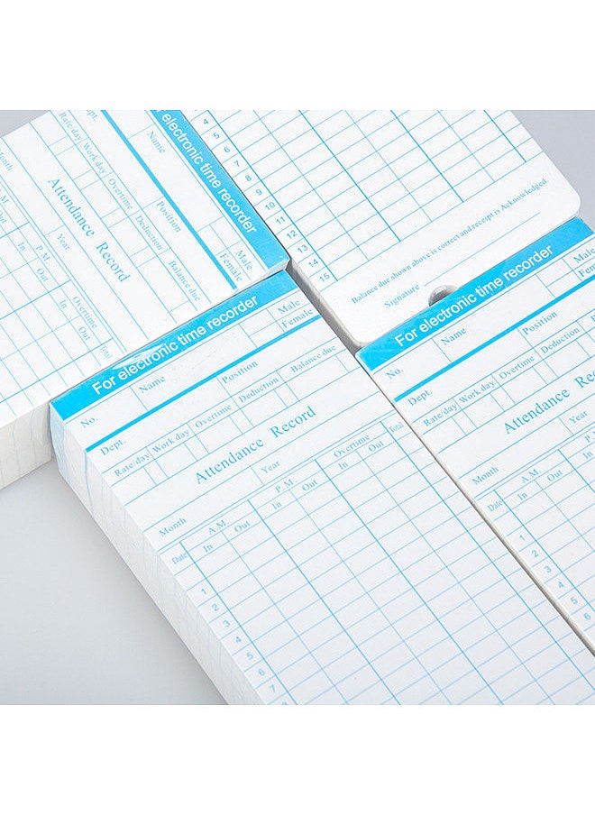 Generic 90pcs/ Pack Time Cards Timecards Monthly 2-sided 18 * 8.4cm for Employee Attendance Time Clock Recorder  - Image 4