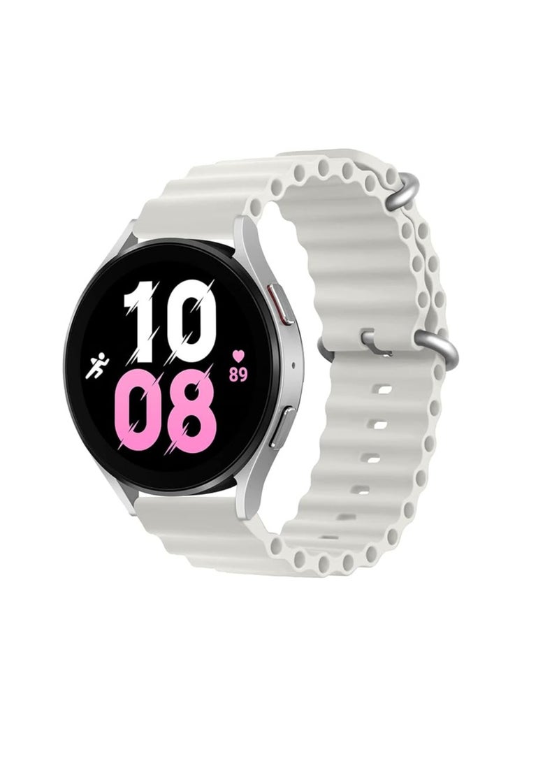 ماركة غير محددة - حزام محيط من السيليكون 20 مم لساعة Samsung Gear Sport/Watch 4/Watch 5 /Watch 5 Pro/S2 classic/active 2 40 مم 44 مم/Amazfit GTS 3/ GTS4/4 Mini/Bip 3/Pro/GTS 2 mini/GTS 2e/Bip ش - Image 1