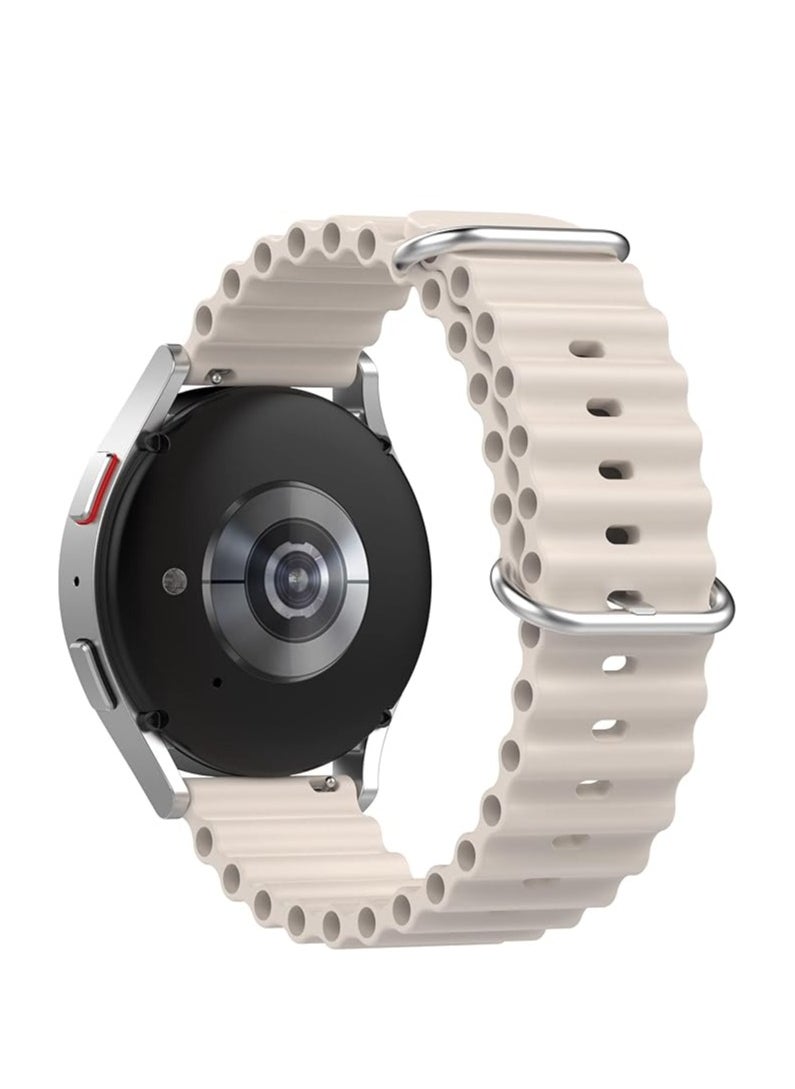 ماركة غير محددة - حزام محيط من السيليكون 20 مم لساعة Samsung Gear Sport/Watch 4/Watch 5 /Watch 5 Pro/S2 classic/active 2 40 مم 44 مم/Amazfit GTS 3/ GTS4/4 Mini/Bip 3/Pro/GTS 2 mini/GTS 2e/Bip ش - Image 1