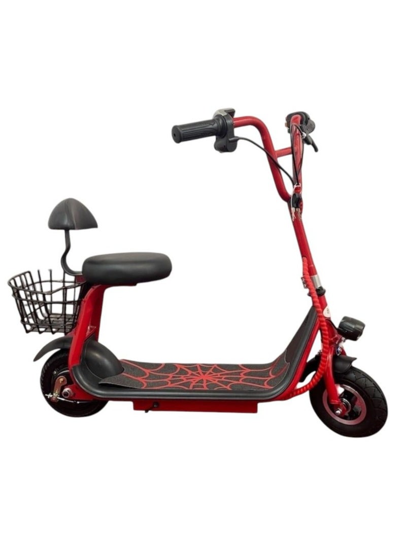Star Kids - Mini scooter with basket, 36 volt battery, Red color - Image 1