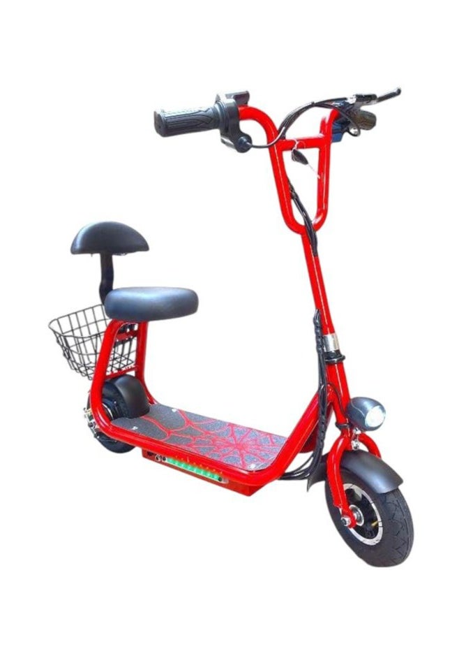 Star Kids - Mini scooter with basket, 36 volt battery, Red color - Image 1