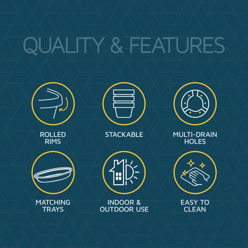 LifeMaster 10-Inch Whiskey Barrel Planters Outdoor Pack of 25 - Durable Plastic Plant Pots for Indoor & Outdoor Use with Drainage & Saucer, Lightweight Rustic Barrel Planters for Flowers, Herbs & Small Plants - Image 5