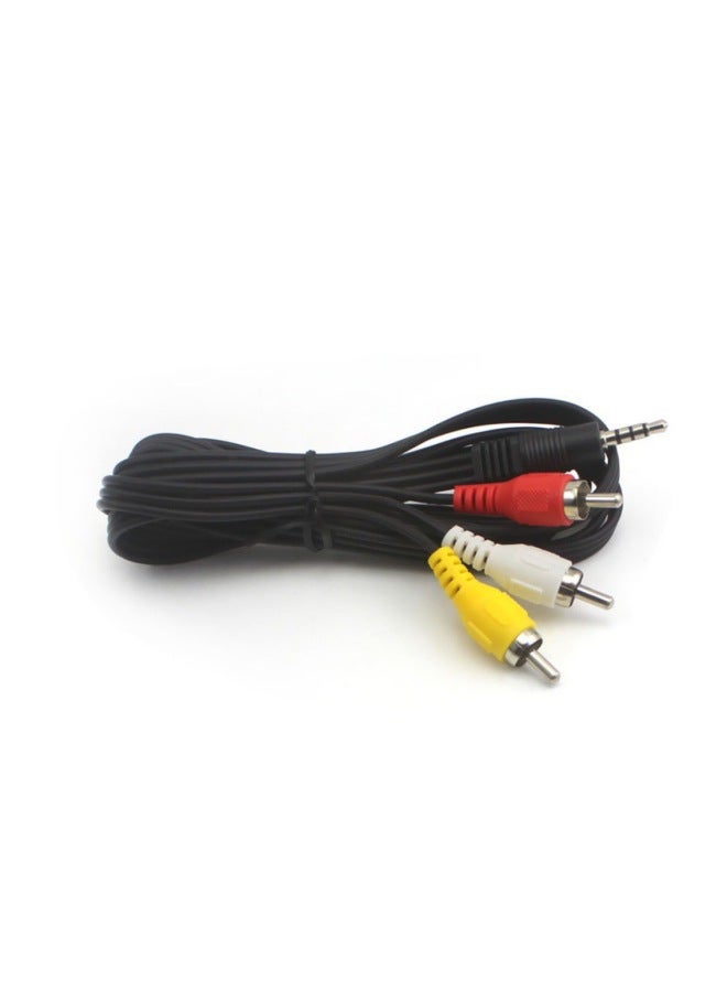 1.5 Meters 3.5 To 3RCA Line A Pair Of Three-tone Video Cable One Three Lotus AV Line Set-top Box Video Cable-Color:1.5m  - Image 2
