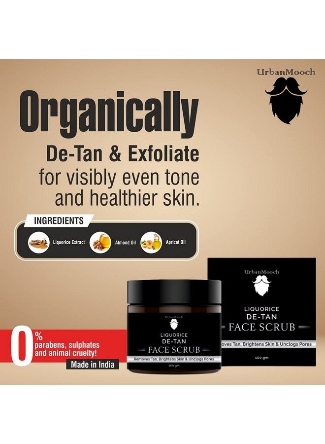 UrbanMooch De-Tan Face Scrub,Tan Removal Body Scrub For Healthy & Glowing Skin,100Gm - Image 3