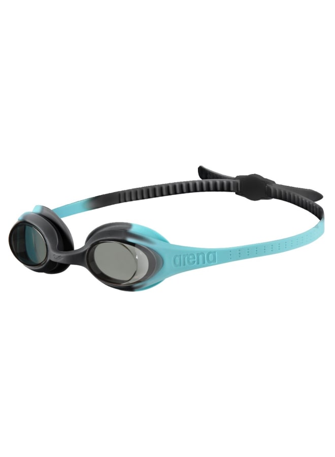 arena Spider Kids Smoke-Black-Mint Goggles, Training, Pool, Equipment, Uni Kids - Kids Training Swim Goggles with Soft Silicone Seals - Image 1