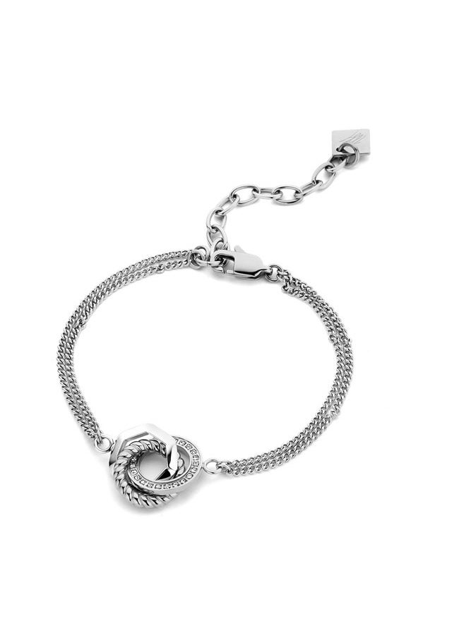 CERRUTI 1881 Emma Silver Bracelet for Women, Modern and Chic Jewelry  - Image 1