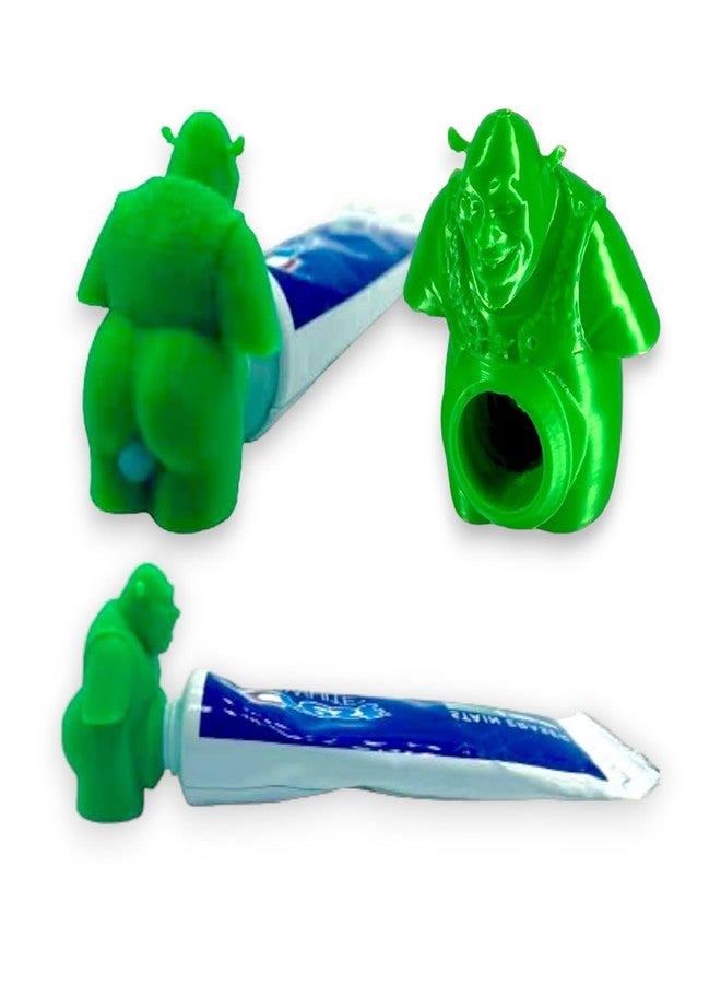 Funny Ogre Toothpaste Dispenser – 3D Printed Gag Gift Cap for Kids and Adults | Green Pooping Cap - Image 1