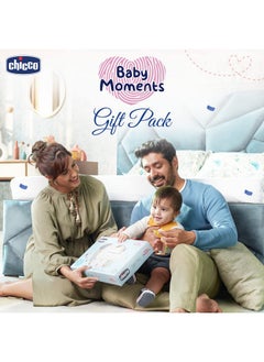 Chicco Baby Moments Baby Caring Gift Pack (Blue) With 7 Baby Skincare & Haircare Products | Baby Care Gift Set For Newborn Baby Shower, New Parents, And Birthdays | Phenoxyethanol Free  - Image 2