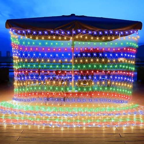 MIRADH Copper Bright Led Net Mesh String Lights 3 Meters- Diwali Lights For Home Decoration 9.8Ft X 6.6Ft 180 Leds 8 Modes Fairy Lights For Bedroom Diwali Light Decorative Lights,Multicolor - Image 2