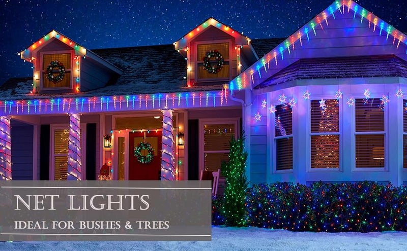 MIRADH Copper Bright Led Net Mesh String Lights 3 Meters- Diwali Lights For Home Decoration 9.8Ft X 6.6Ft 180 Leds 8 Modes Fairy Lights For Bedroom Diwali Light Decorative Lights,Multicolor - Image 5