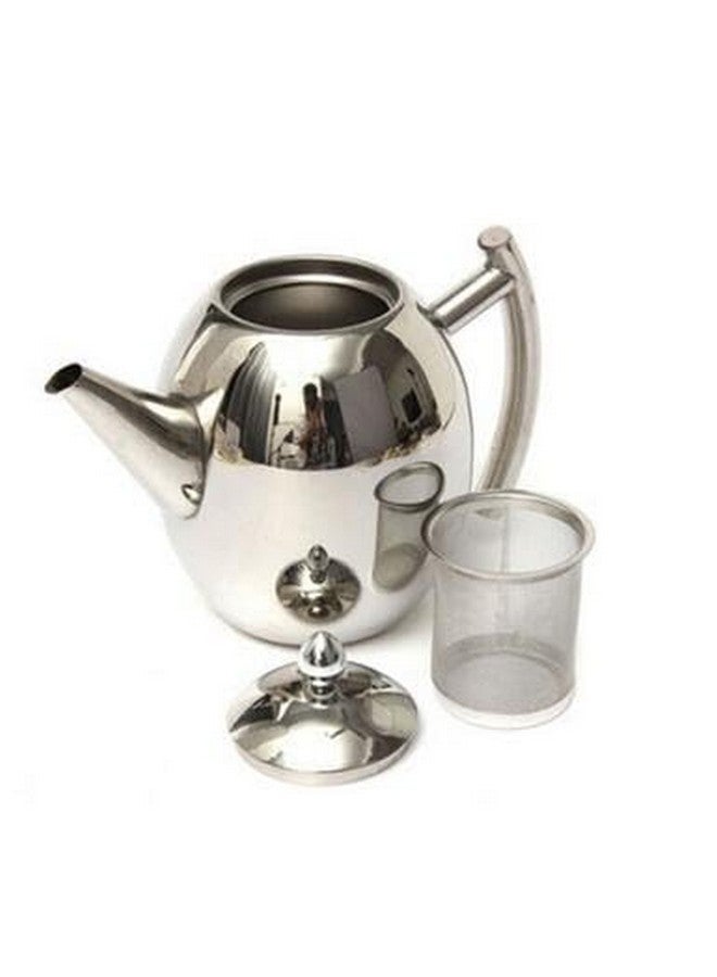 Jadeshay Jadeshay Tea Kettle, 1L Large Stainless Steel Teapot Coffee Pot with Removable Filter for Home, Hotel, Cafe, Bar, Restaurant  - Image 1