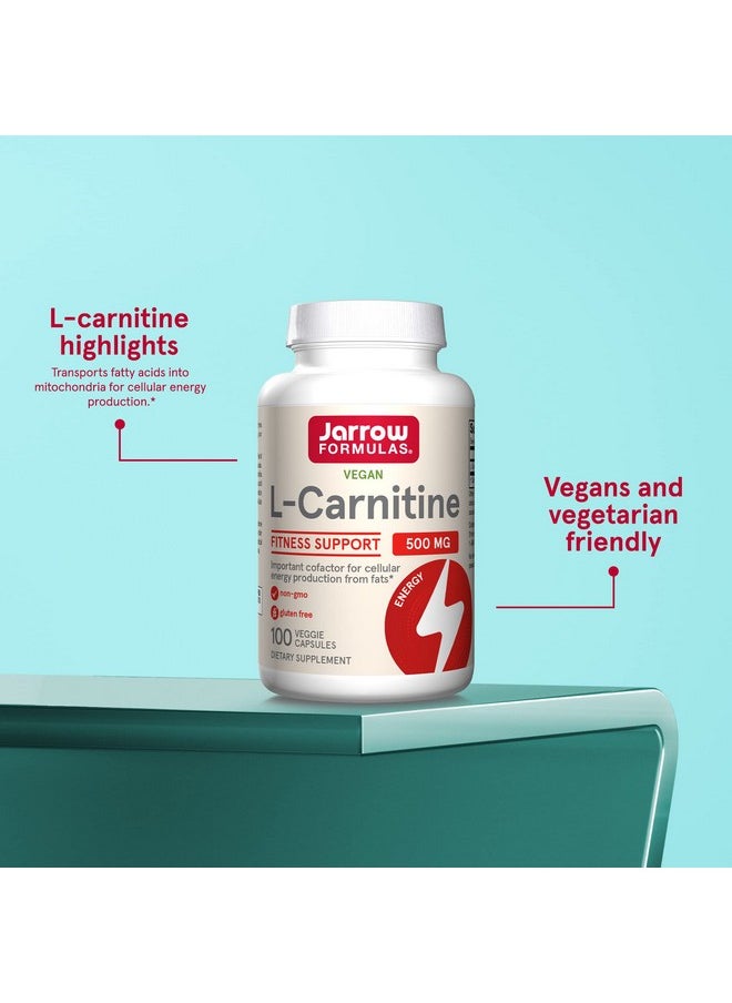 jarrow formulas Lcarnitine 500 Mg Important Cofactor For Energy Production (Atp) From Fats Antioxidant Supplement For Energy Production 100 Veggie Caps (Packaging May Vary)  - Image 5