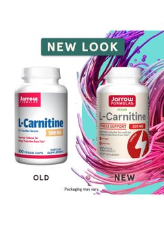 jarrow formulas Lcarnitine 500 Mg Important Cofactor For Energy Production (Atp) From Fats Antioxidant Supplement For Energy Production 100 Veggie Caps (Packaging May Vary)  - Image 3