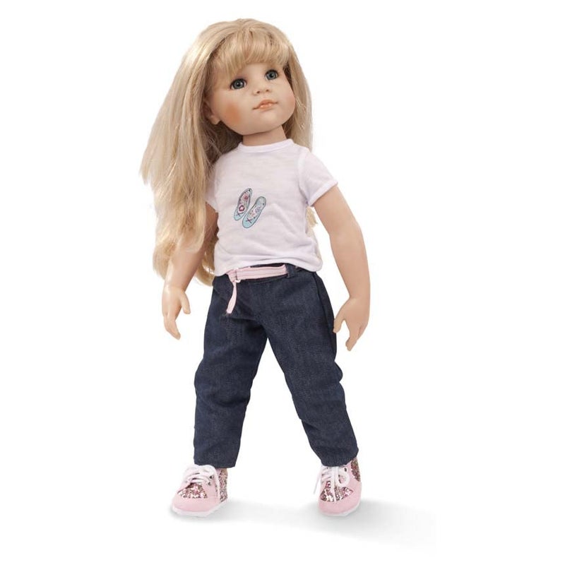 Götz Gotz Hannah Princess 19.5" Blonde Poseable Doll with Blue Eyes and Additional Outfit - Image 5