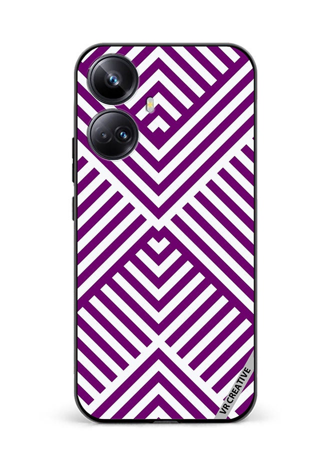 VR CREATIVE Protective Case Cover For Realme 10 Pro Plus Strips Design Multicolour - Image 1