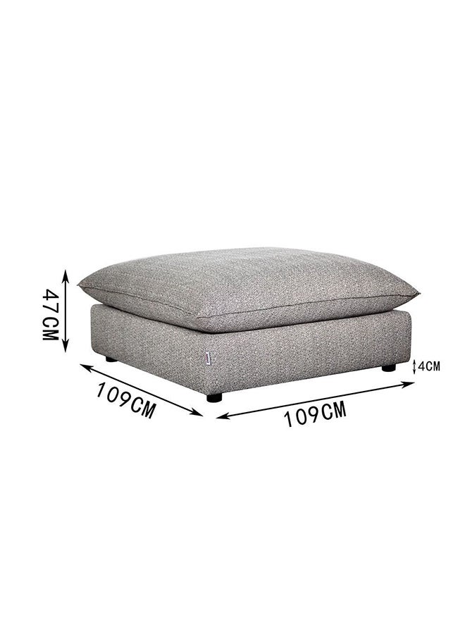DANUBE HOME Napoleon Ottoman Fabric Modular Sofa Multi Functional Ottoman Chair Soft Upholstered Seat Footrest Modern Design Furniture For Living Room Bedroom L109xW109xH47cm Grey - Image 4