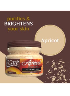 VCare Vcare Face and Body Scrub ; 500ml ; Apricot with Aloe Vera Extracts ; Refreshing Exfoliation & Moisturization  - Image 5