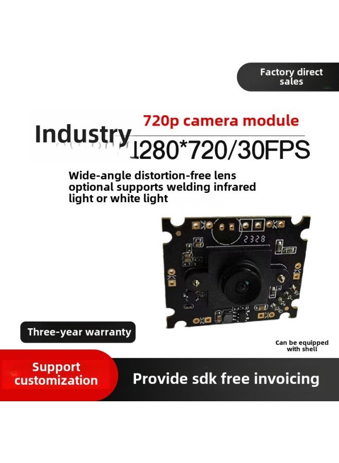 USB Distortion-free 720P Camera Module 3D Printer Computer Notebook Advertising Machine UVC Protocol Drive-free-Color:720P Lens Angle 40 ° - Image 1