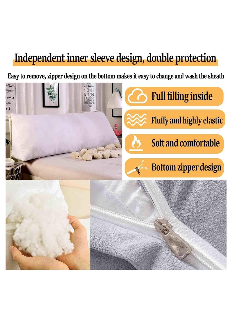 XiuWoo 3 in 1 Soft Reading Pillow, Wedge Pillow Sofa, Lumbar Pillow Bed Cushion, Back Support Cushion, Seat Cushion, Neck Support Pillow, Bed Chair Cushion, Headboard Bed Pillow  - Image 2
