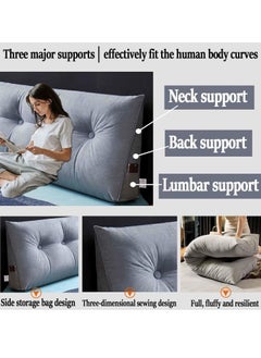 XiuWoo 3 in 1 Soft Reading Pillow, Wedge Pillow Sofa, Lumbar Pillow Bed Cushion, Back Support Cushion, Seat Cushion, Neck Support Pillow, Bed Chair Cushion, Headboard Bed Pillow  - Image 5