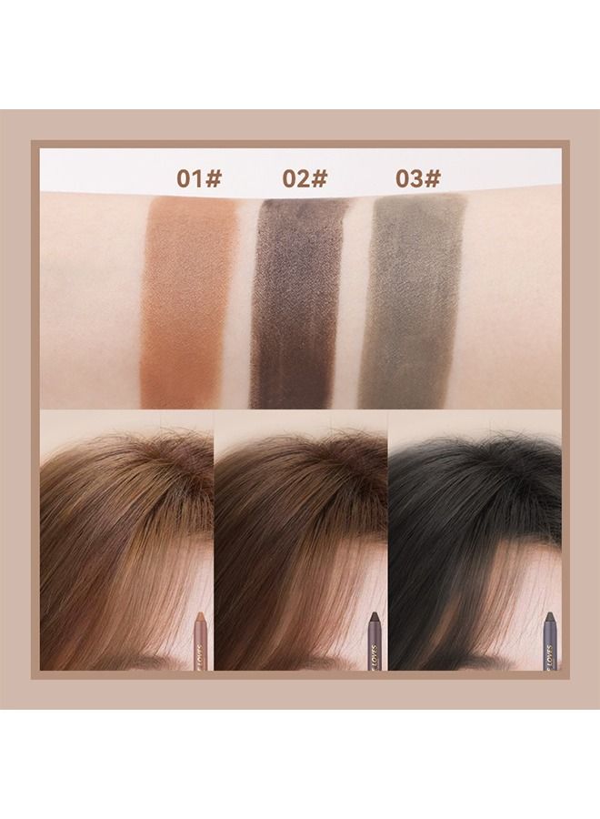 شيلافز حشو خط الشعر قلم الشعر خط بودرة الظل عصا الشعر مسحوق الحجم ملء في التراجع عن بقع الأصلع بقع أجزاء واسعة الجبهة الجانب مزدوج خطوط الشعر مسحوق الشعر جذر الشعر (الرماد البني) - Image 4