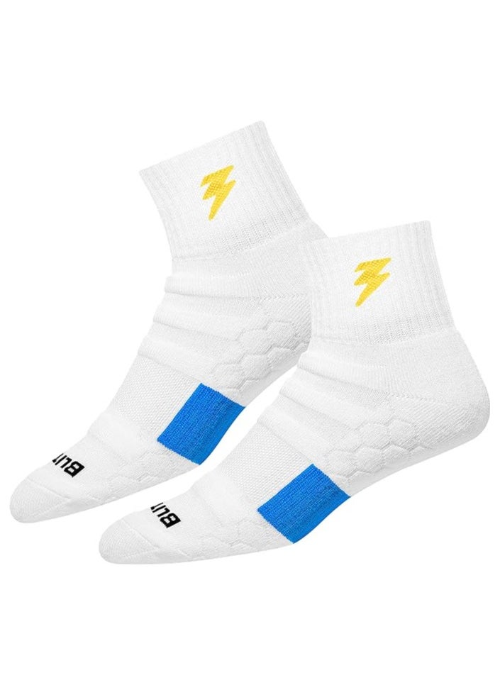 BLITZSOX BLITZSOX Hi-Tech Performance Athletic Socks (Badminton, Running, Gym & Indoor Training), Pack of 3 (Size UK 7-11, Multicolored)  - Image 4