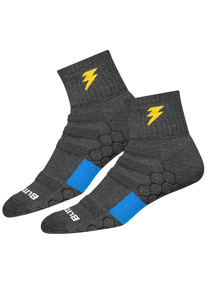 BLITZSOX BLITZSOX Hi-Tech Performance Athletic Socks (Badminton, Running, Gym & Indoor Training), Pack of 3 (Size UK 7-11, Multicolored)  - Image 5