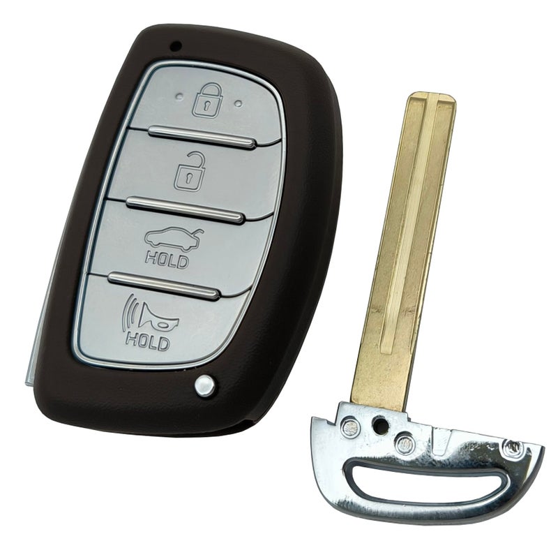 Arruweer Smart Key Fob Cover Case Shell Fit for Hyundai Tucson Sonata Elantra 2015 2016 2017 2018 2019 2020 2021 Keyless Entry Remote Casing (with Battery Holder B) - Image 5