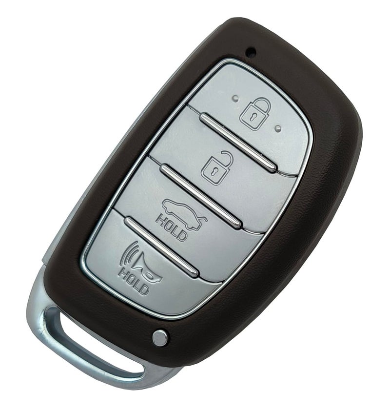 Arruweer Smart Key Fob Cover Case Shell Fit for Hyundai Tucson Sonata Elantra 2015 2016 2017 2018 2019 2020 2021 Keyless Entry Remote Casing (with Battery Holder B) - Image 2