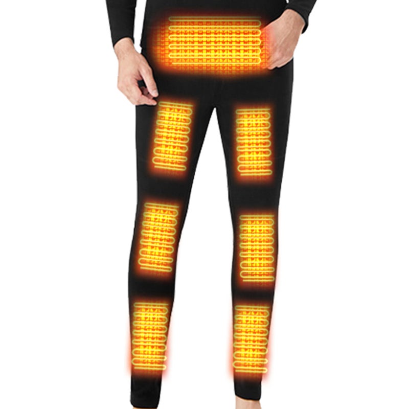 سراويل ساخنة قابلة للغسل بشحن USB سراويل حرارية كهربائية ذات تسخين سراويل رياضية مؤمنة ذات تسخين بخمسة مستويات لضبط درجة الحرارة قوارير مقاومة للبرد للرجال/النساء سراويل طويلة ساخنة للشتاء للاستخدام في الهواء الطلق - Image 1