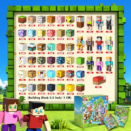 Annexfun 464PCS Magnetic Blocks with 10 Action Figures 2026 STEM Magnetic Building Blocks for Kids Christmas Creative Educational Play Set for Boys Girls - Image 5
