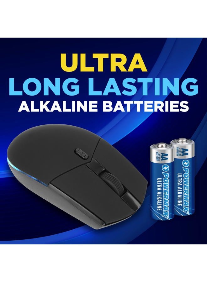 PowerMax 12-Count Double AA Batteries, Ultra Long Lasting Alkaline Battery Blister Pack for Home and Office, 10-Year Shelf Life - Image 3