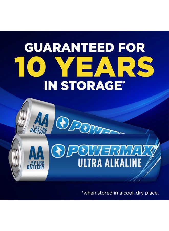 PowerMax 12-Count Double AA Batteries, Ultra Long Lasting Alkaline Battery Blister Pack for Home and Office, 10-Year Shelf Life - Image 4