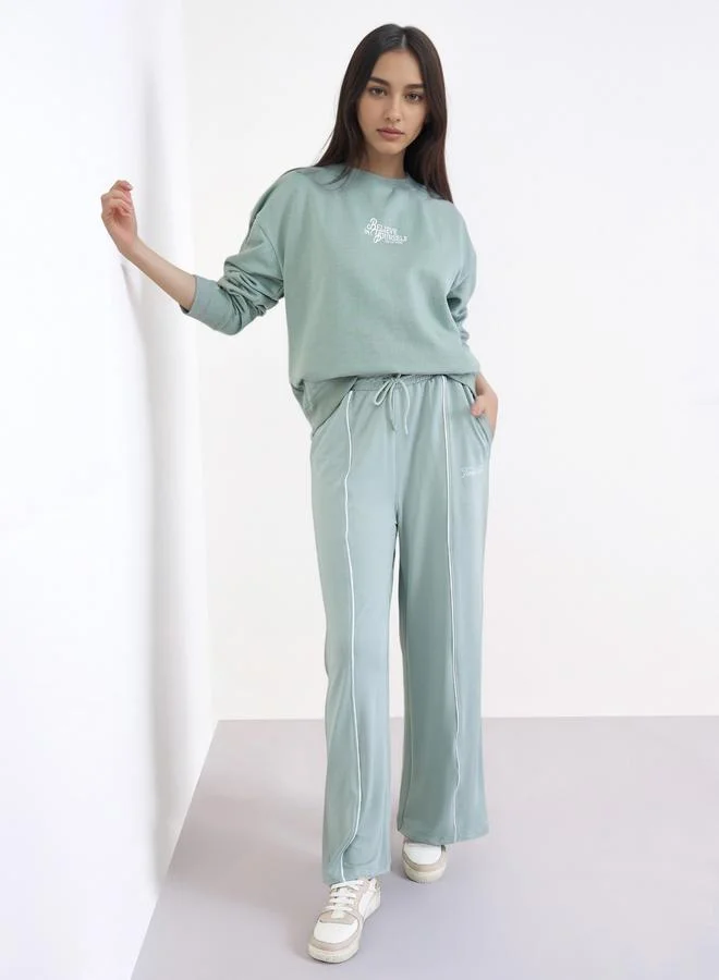 Styli Styli Mint Green Believe in Yourself Sweatshirt