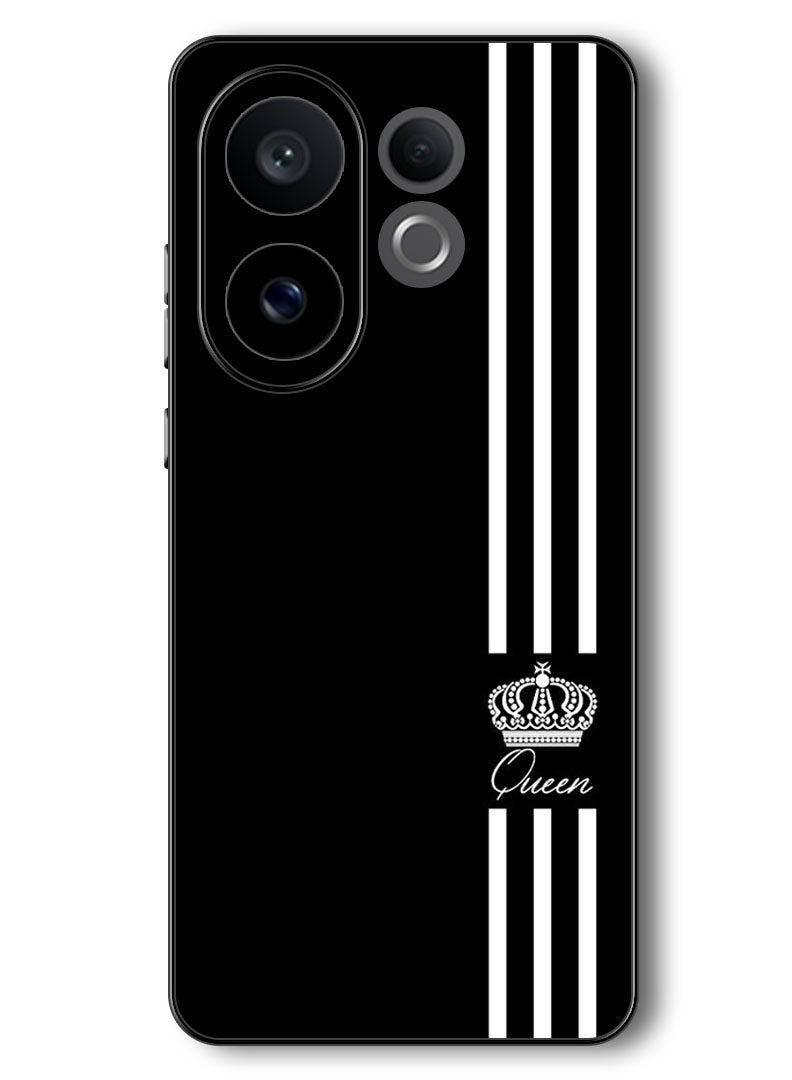 Theodor Case Compatible with Vivo V60 6.77 Inch Protection Shockproof Bumper Cover Queen Crown - Image 1