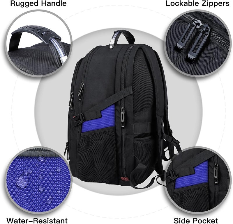 ANTERK Extra Large Backpack, Travel Backpack, Sturdy TSA Water Resistant 17.3 Inch Backpacks, Anti Theft Business Computer Backpacks Gifts for Men Women, Dark Blue - Image 3