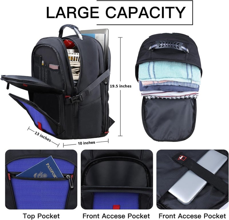 ANTERK Extra Large Backpack, Travel Backpack, Sturdy TSA Water Resistant 17.3 Inch Backpacks, Anti Theft Business Computer Backpacks Gifts for Men Women, Dark Blue - Image 5