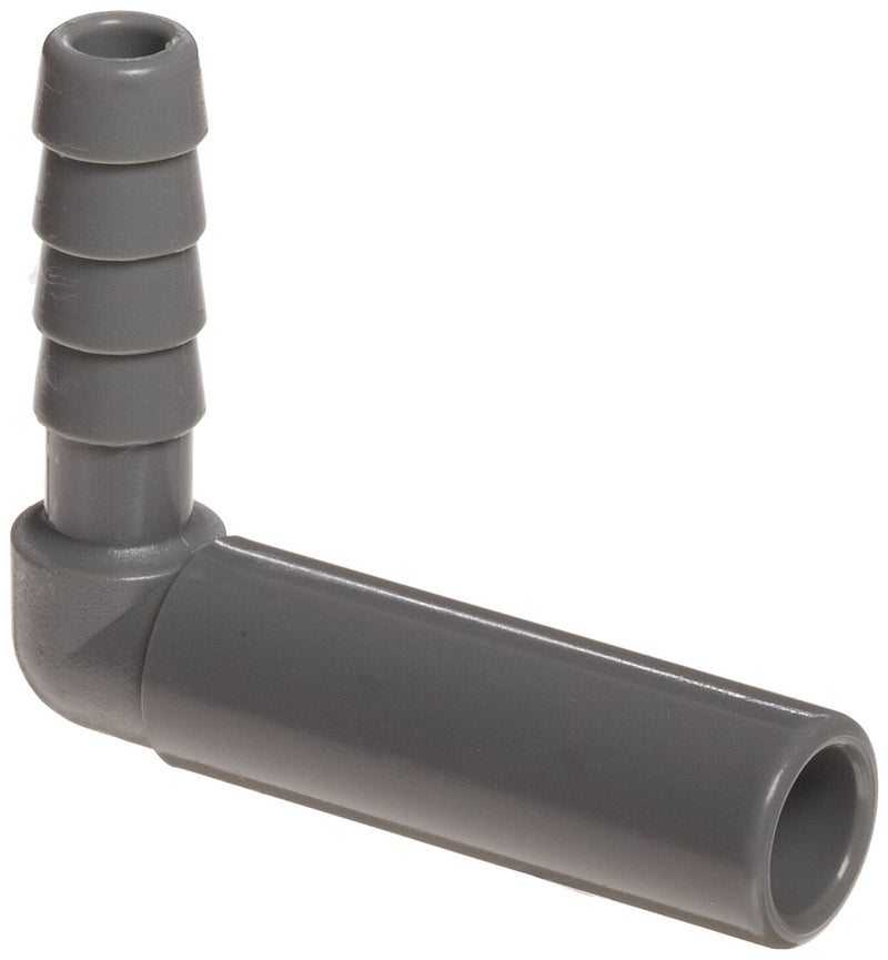 John Guest Acetal Copolymer Barbed Tube Fitting, 90 Degree Elbow, 3/8" Stem OD x 5/16" Hose ID (Pack of 10) - Image 1
