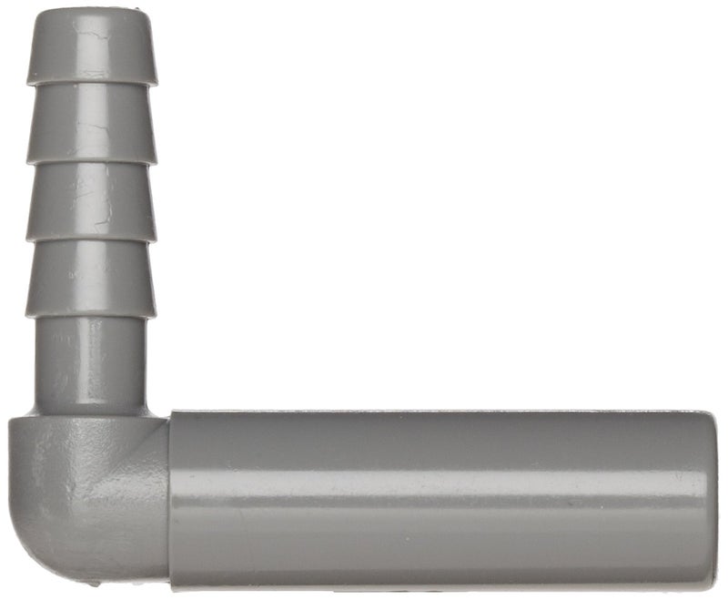 John Guest Acetal Copolymer Barbed Tube Fitting, 90 Degree Elbow, 3/8" Stem OD x 5/16" Hose ID (Pack of 10) - Image 2