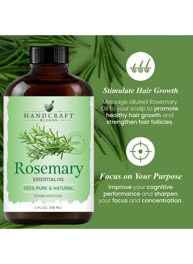 handcraft Blends Handcraft Rosemary Essential Oil - 100% Pure and Natural - Premium Therapeutic Grade with Premium Glass Dropper - Huge 4 fl. Oz  - Image 5