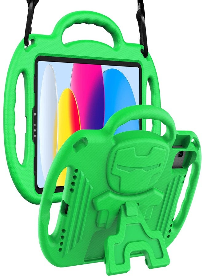 LTROP iPad 10th Generation Case for Kids, iPad 10.9 Inch Case 2022, iPad 10th Gen Case for Kids, with Shoulder Strap, Durable Handle Kickstand Child-Proof Bumper Case for iPad 10th Gen 10.9”, Green - Image 1