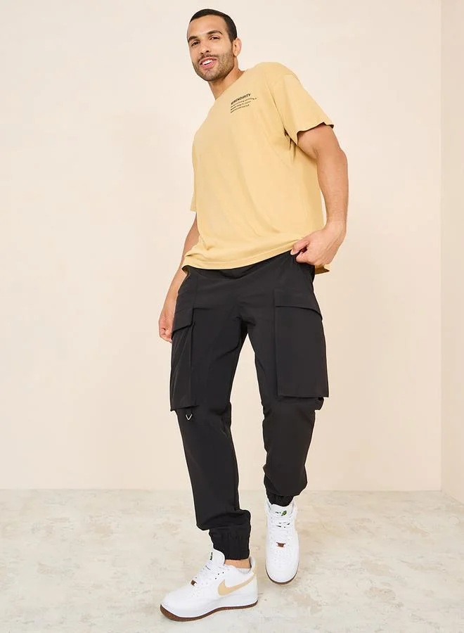 Styli Minimal Chest HD Text Slogan Oversized T-Shirt