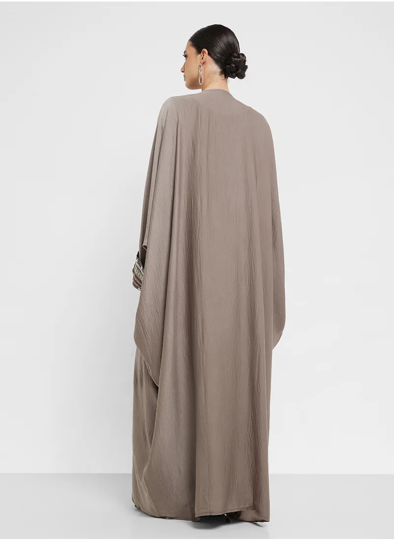 هيا كلوزيت Embellished Abaya with Sheila