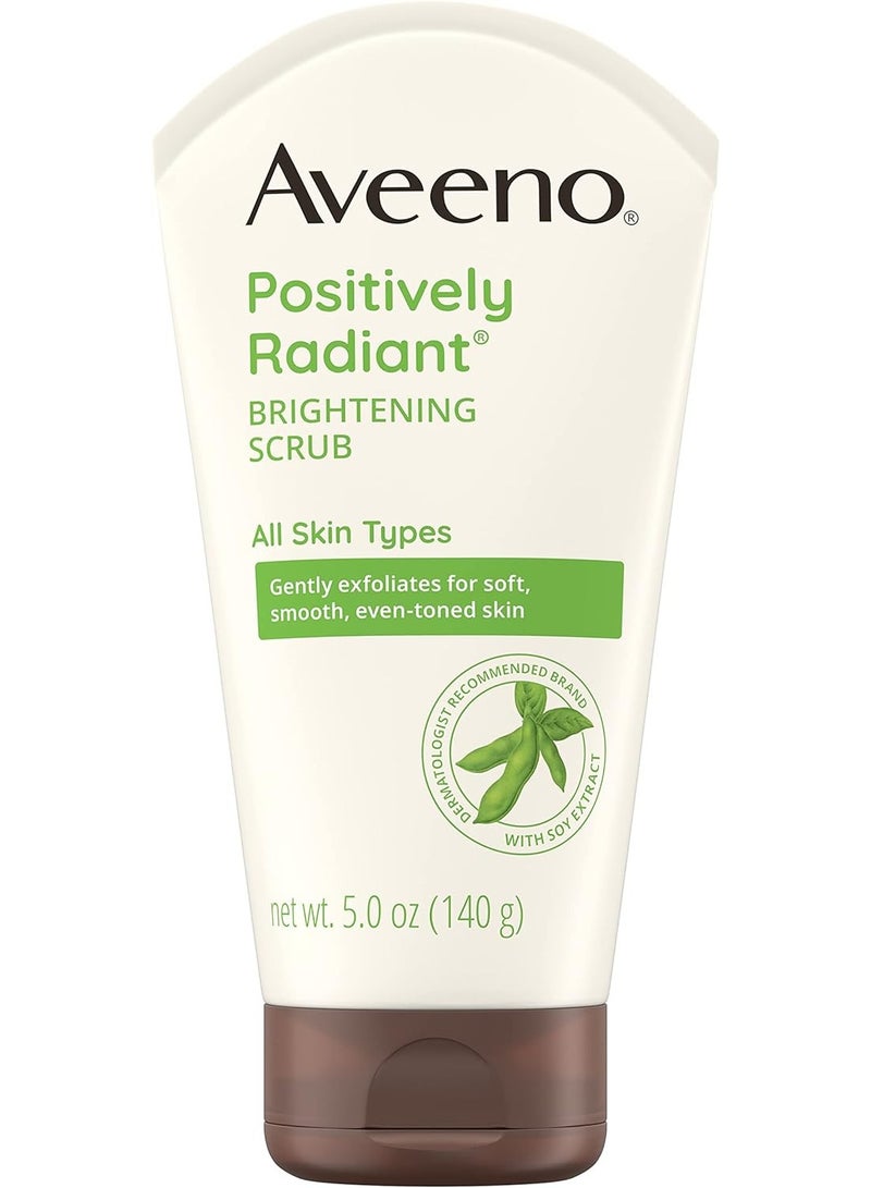 Aveeno Positively Radiant Skin Brightening Exfoliating Daily Facial Scrub, 140g  - Image 1