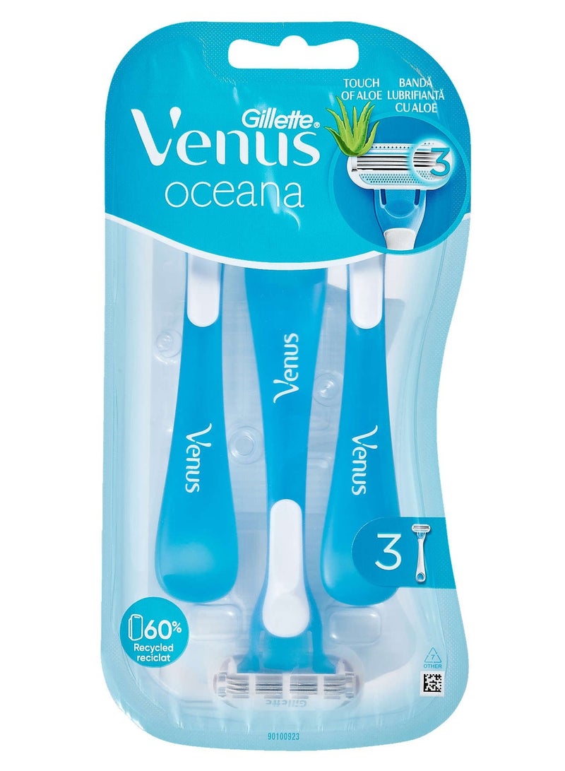 Gillette Venus Oceana women's disposable razor - 3 blades