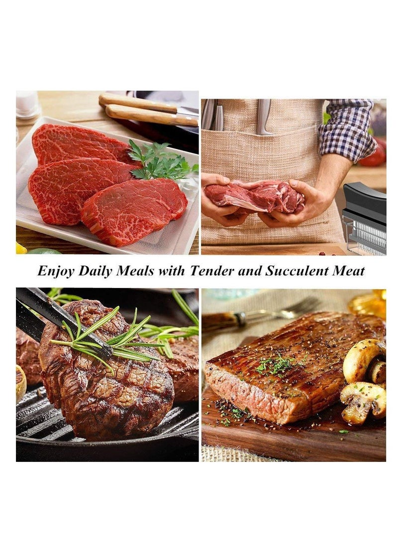 Hihonor Meat Tenderizer with 48 Stainless Steel Ultra Sharp Needle Blades, Kitchen Cooking Tool Best for Tenderizing, BBQ, Marinade - Image 4