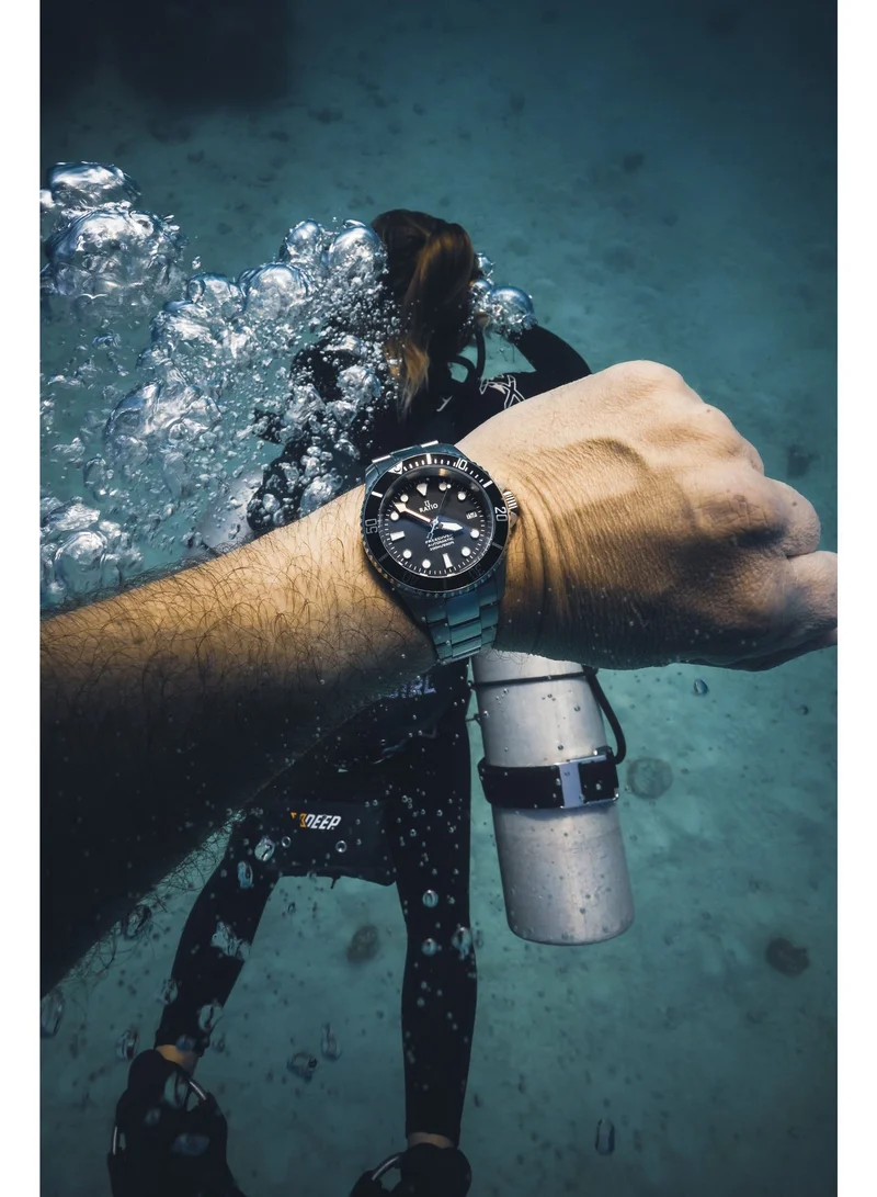 RATIO  Ratio FreeDiver Sapphire Stainless Steel Black Dial Automatic RTF041 200M Men's Watch for Men | Best Price UAE