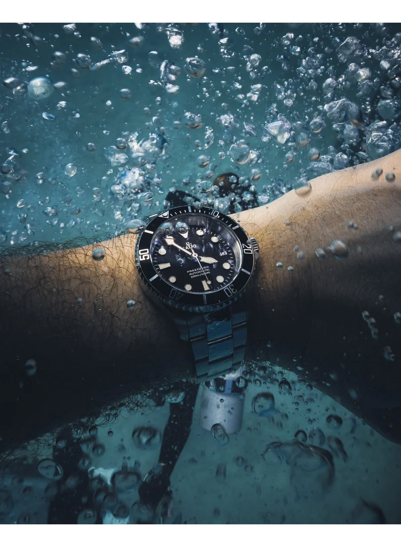 RATIO  Ratio FreeDiver Sapphire Stainless Steel Black Dial Automatic RTF041 200M Men's Watch for Men | Best Price UAE
