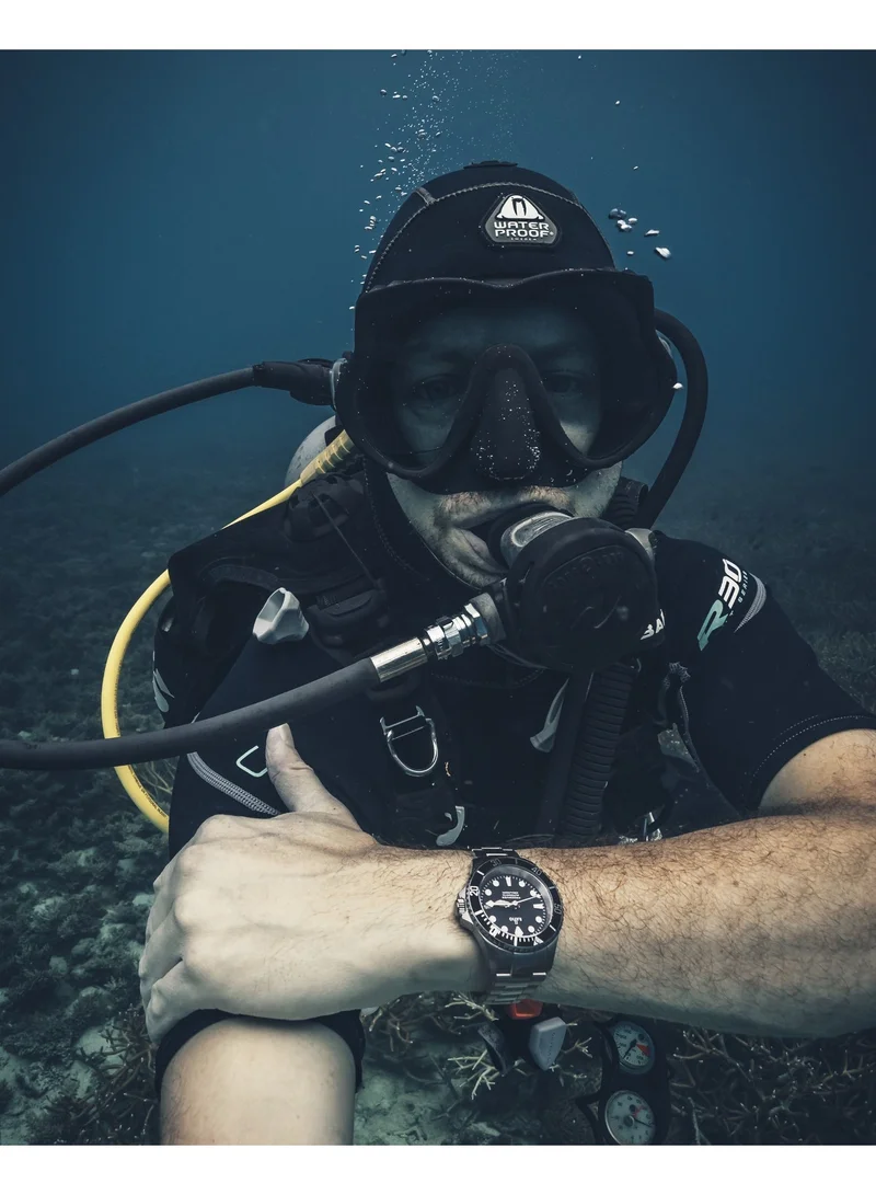 RATIO  Ratio FreeDiver Sapphire Stainless Steel Black Dial Automatic RTF041 200M Men's Watch for Men | Best Price UAE